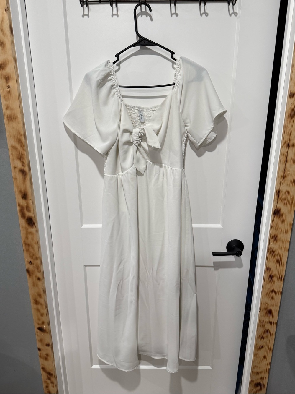 White Bow-Front Dress